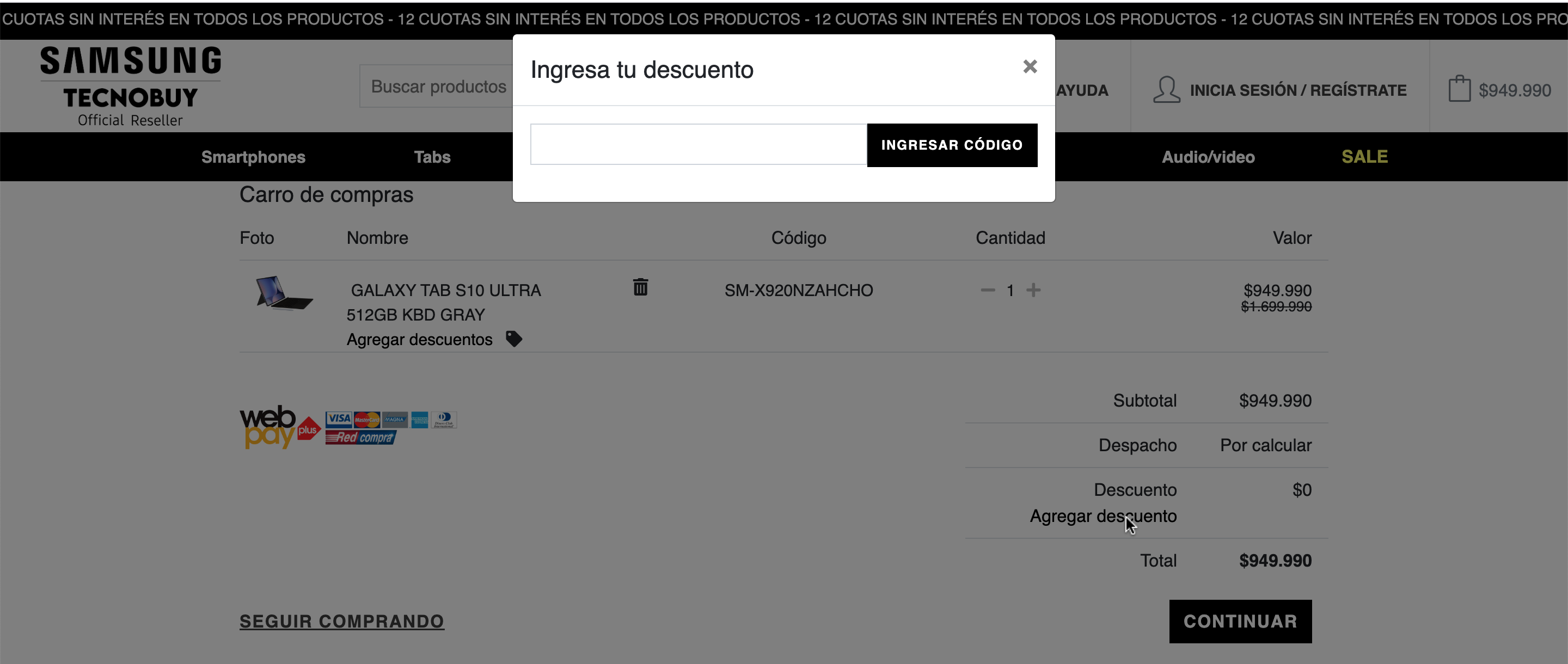 Descuento Código