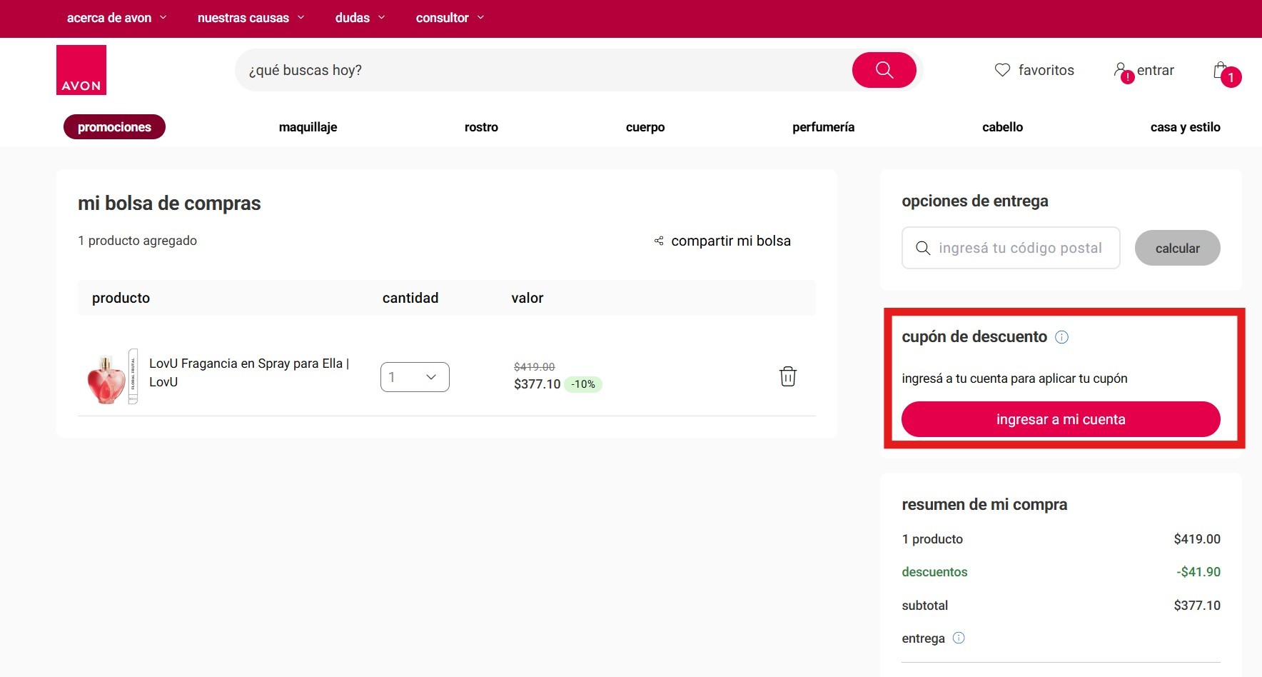 Descuento Código Descuento Avon Mexico