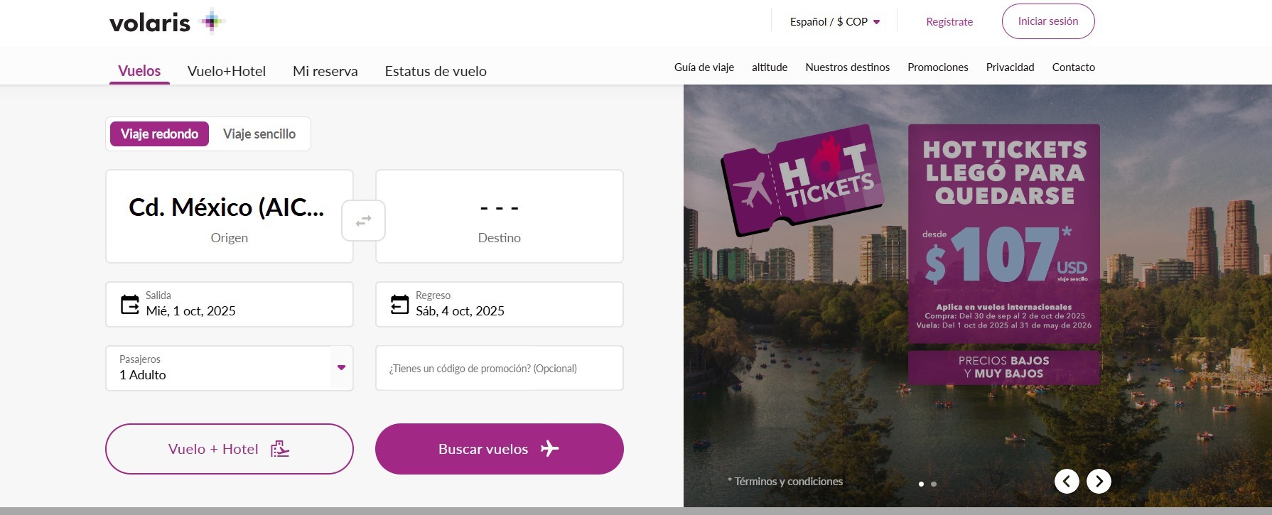 Cupónes Volaris Mexico